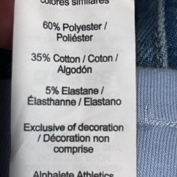 Alphalete Core Shorts w Zipper Pockets Ice Blue sz L NWT - Picture 11 of 11